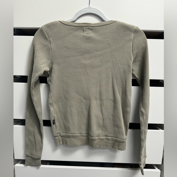 RVCA Junior Sedona Long Sleeved Thermal T-Shirt Army Green Size Small - Picture 5 of 7